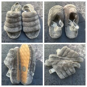 UGG FLUFF YEAH Charcoal
Slide Slipper Sandal Women's Size 9 B21